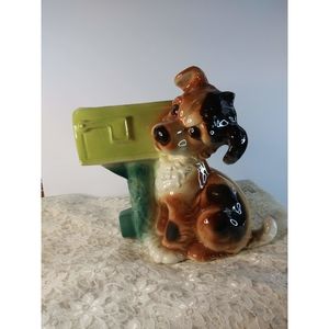 Vintage Royal  Puppy and Mailbox Planter 1950's